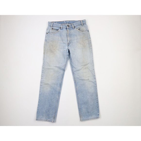 Vintage 80s Levis 585Orange Tab Mens 32x30 Thrashed Boot Cut Denim Jeans USA